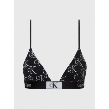 Calvin Klein γυναικείο μπουστάκι μαύρο με print και λάστιχο στο κάτω μέρος QF7217E LOC